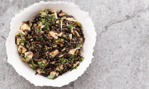 villris med pistasjenøtter og tranebær