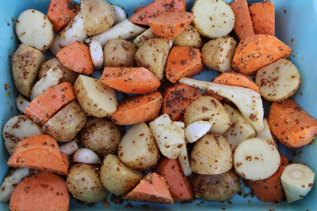 vegetables in mustard