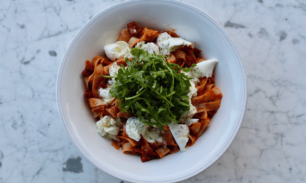 Spicy pasta med bøffelmozzarella