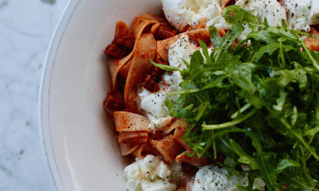 chorizo og bøffelmozarella_pasta_passionforlime