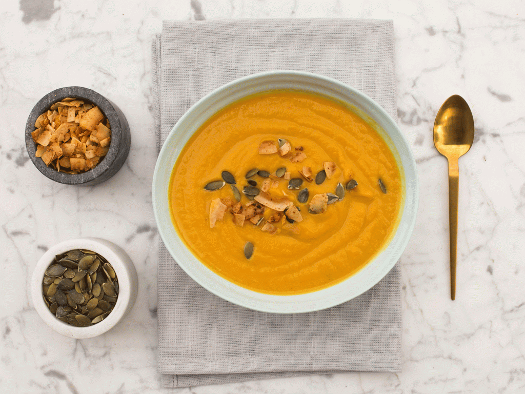 Søtpotetsuppe med kokos
