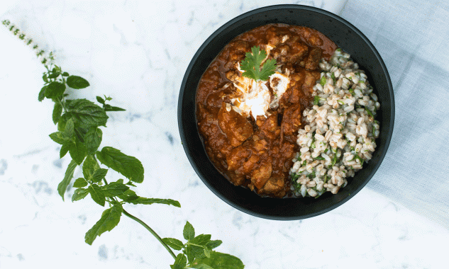 Lammegryte med perlespelt