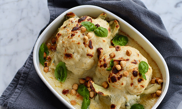 Blomkål med spicy&nbsp;ostesaus