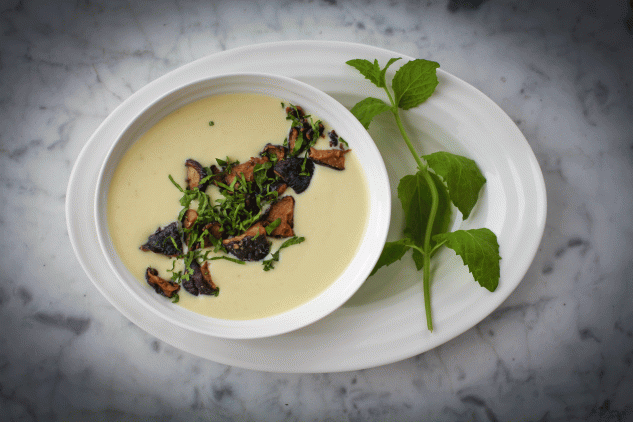 Jordskokksuppe ovnsbakt