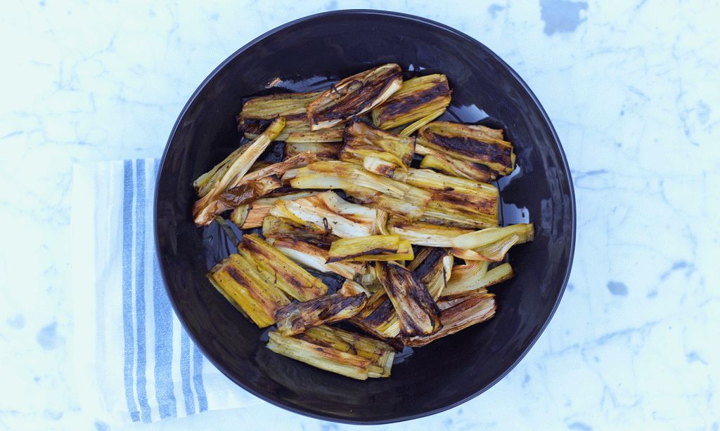 Ovnsbakt purre med sitron- og&nbsp;yoghurtdressing