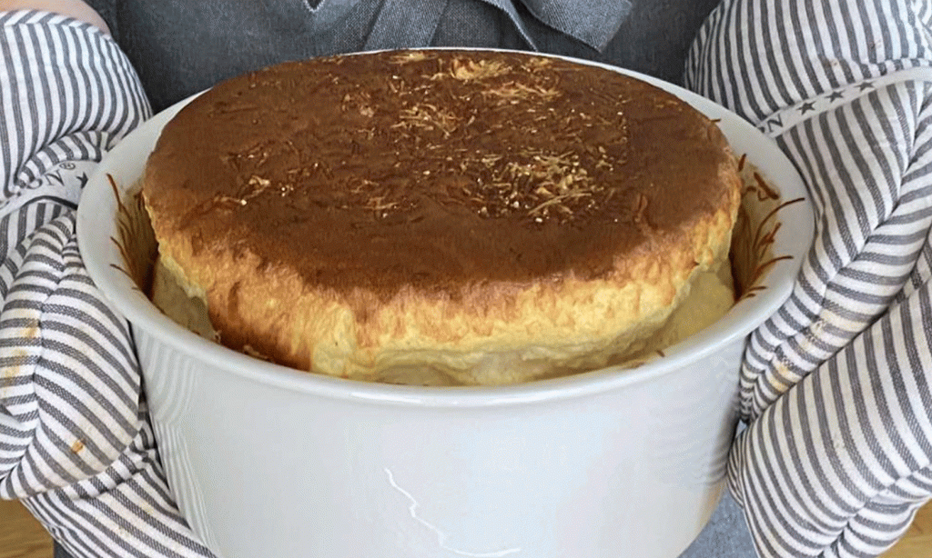 Ostesoufflé med ramsløk