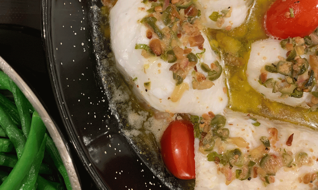 Ovnsbakt smørflyndre med&nbsp;kryddersmør